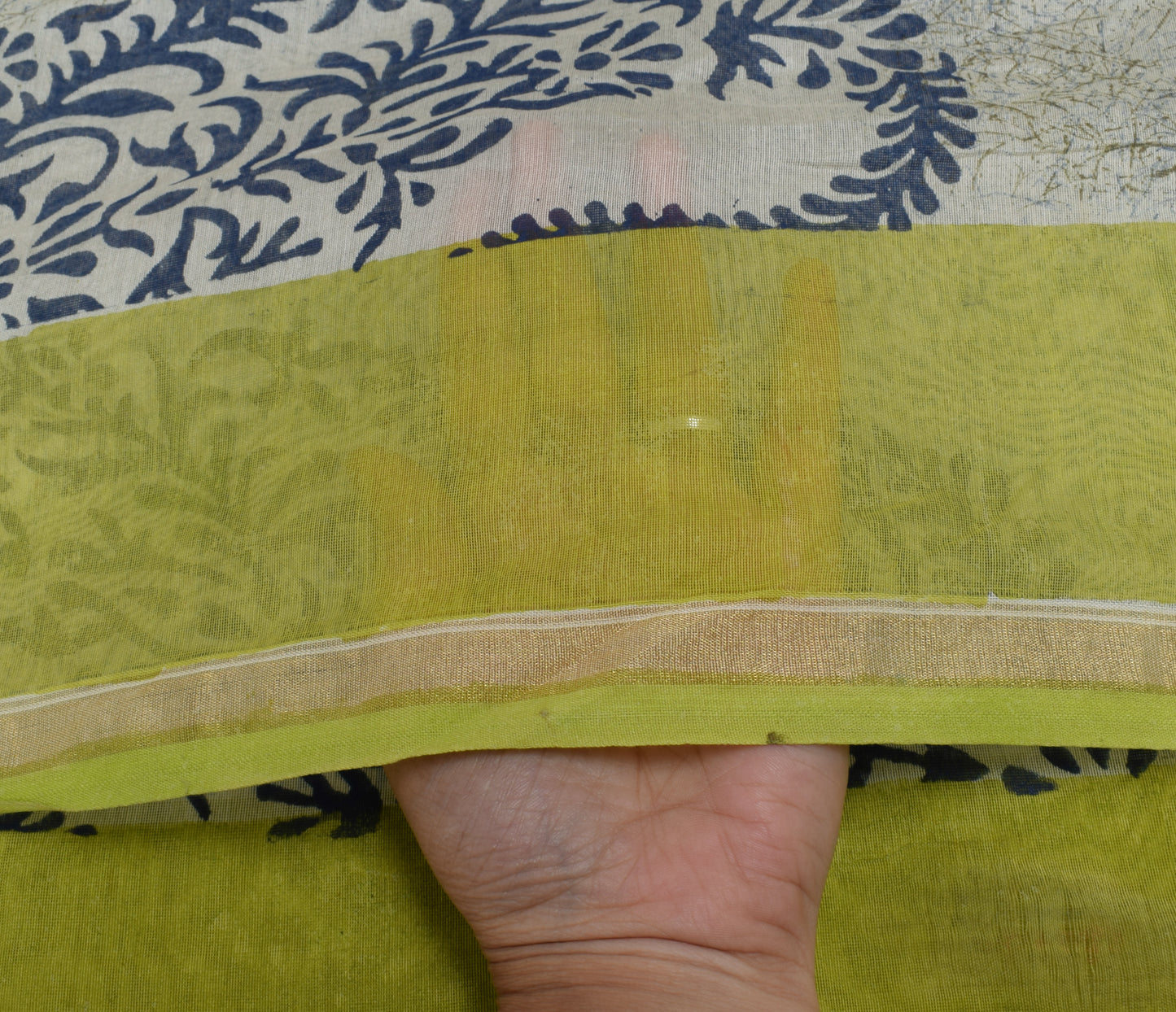 Sushila Vintage Cream Dupatta 100% Pure Cotton Printed Long Stole Veil Hijab