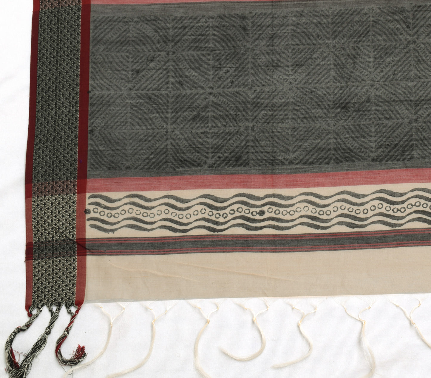 Sushila Vintage Light Brown Dupatta 100% Pure Cotton Printed Long Stole Hijab
