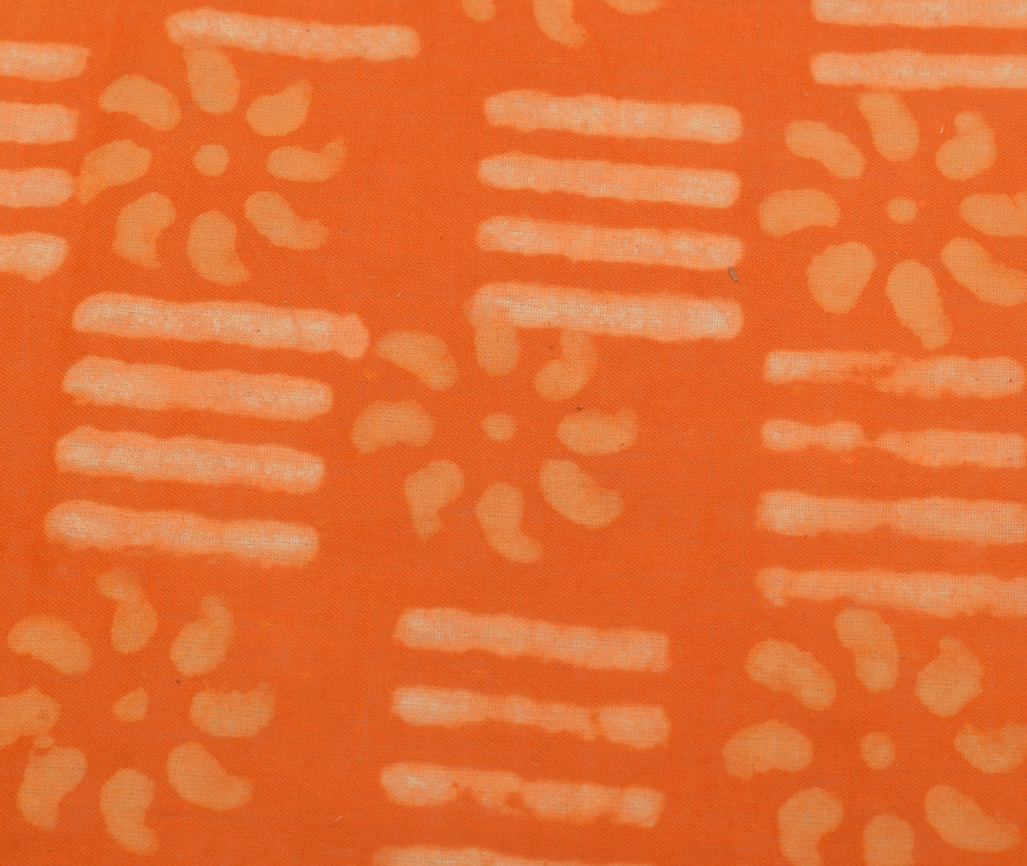 Sushila Vintage Orange Indian Dupatta 100% Pure Cotton Printed Long Stole Veil