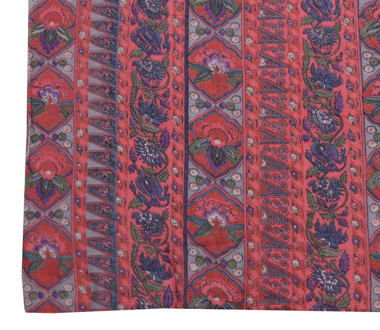 Sushila Vintage Indian Dupatta 100% Pure Cotton Printed Long Stole Veil Hijab