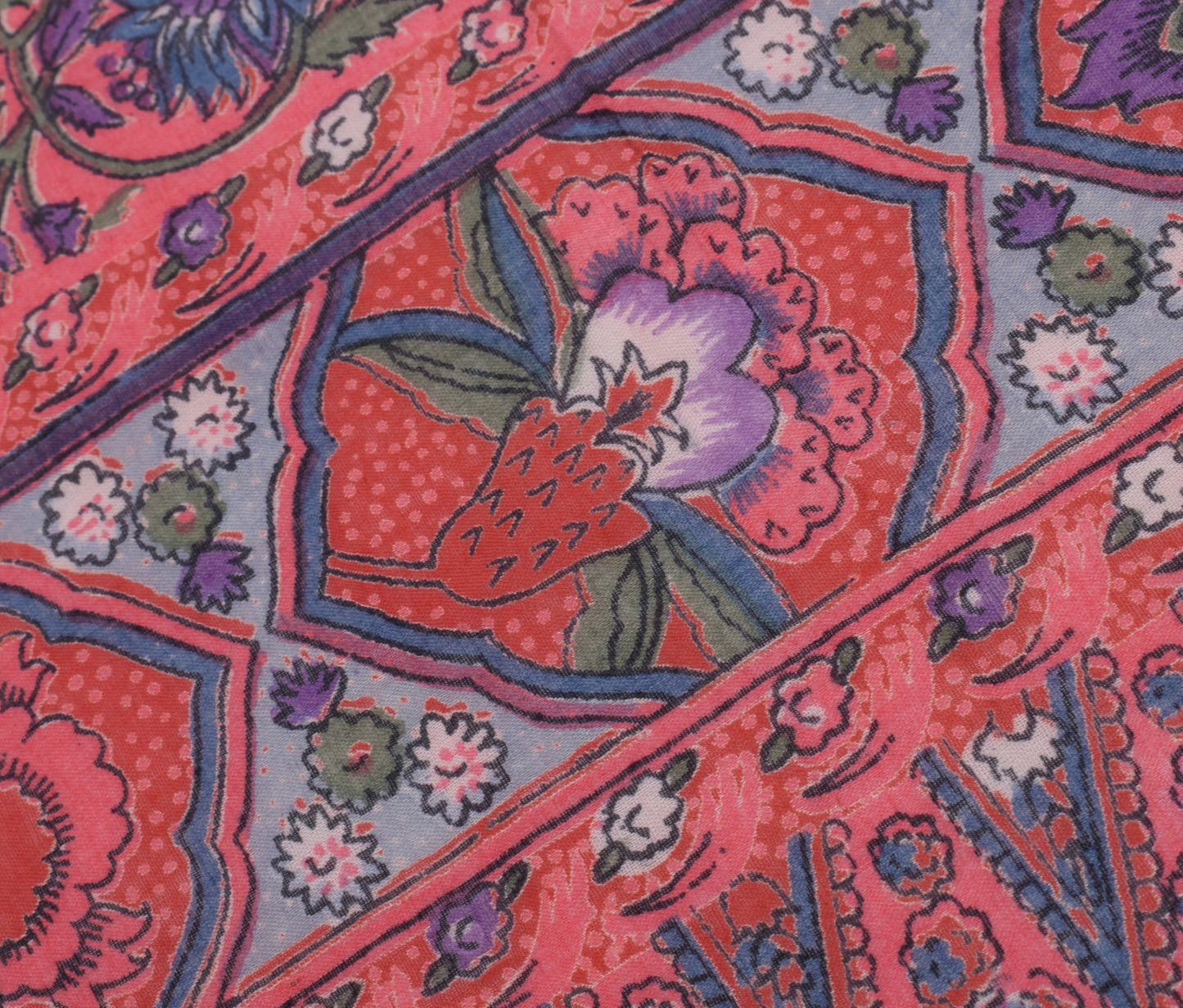 Sushila Vintage Indian Dupatta 100% Pure Cotton Printed Long Stole Veil Hijab