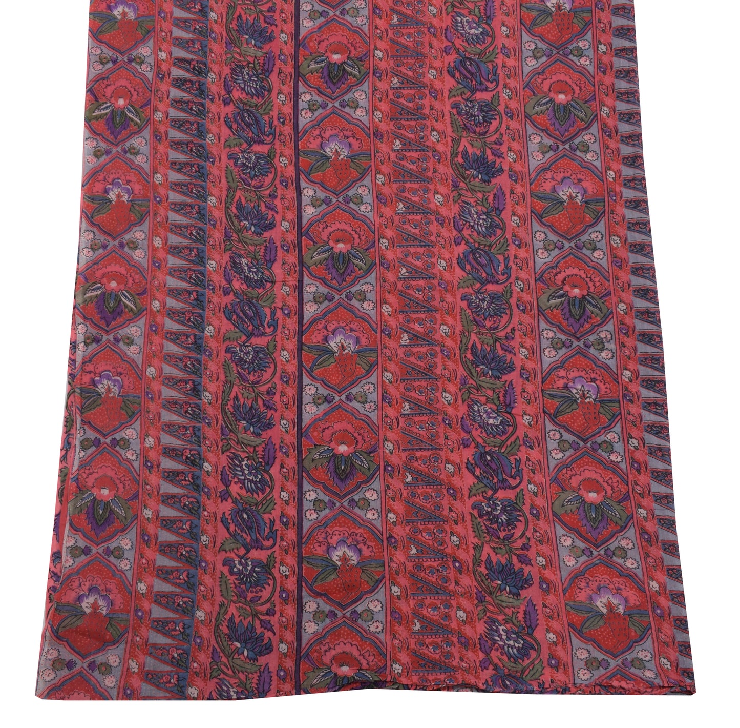 Sushila Vintage Indian Dupatta 100% Pure Cotton Printed Long Stole Veil Hijab