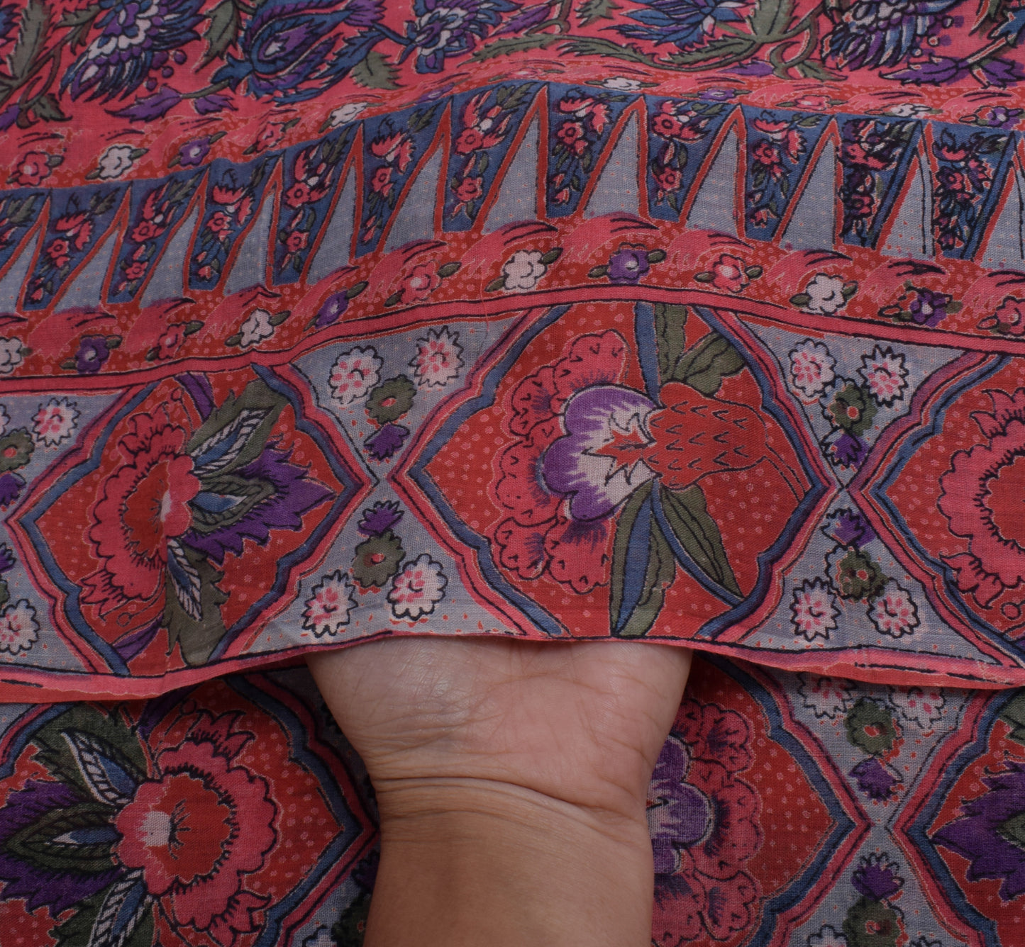 Sushila Vintage Indian Dupatta 100% Pure Cotton Printed Long Stole Veil Hijab