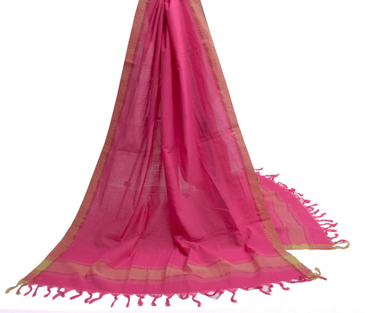 Sushila Vintage Indian Pink Dupatta 100% Pure Cotton Long Stole Hijab Scarves