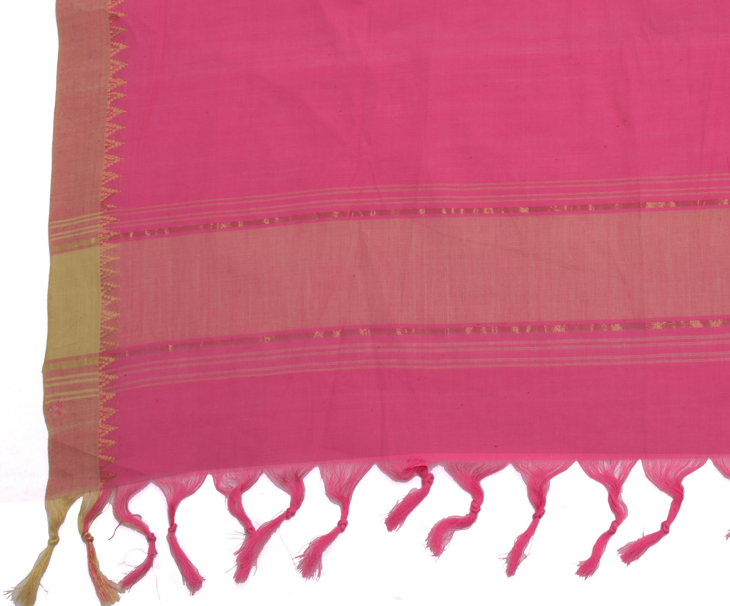 Sushila Vintage Indian Pink Dupatta 100% Pure Cotton Long Stole Hijab Scarves