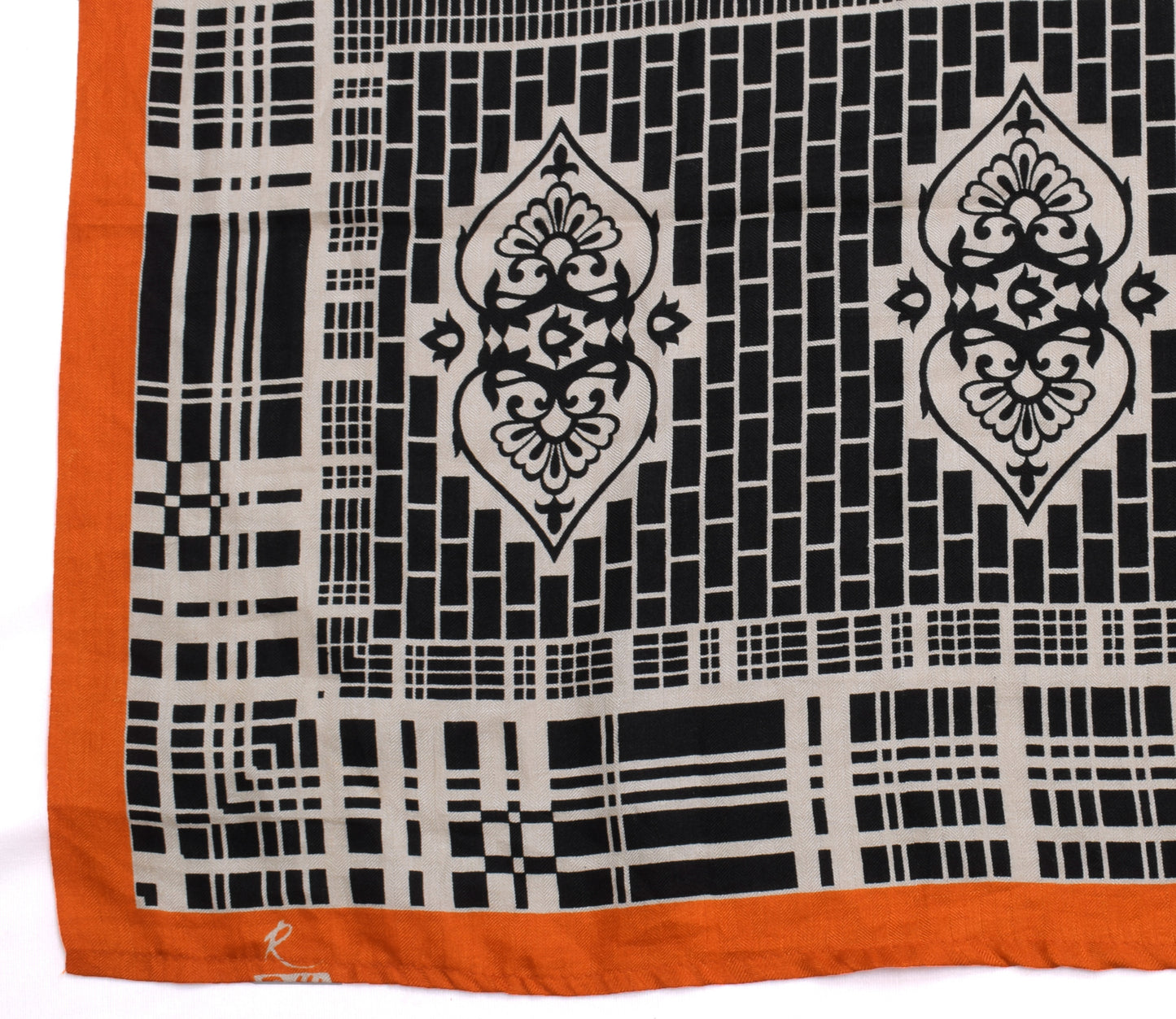 Sushila Vintage Light Brown Dupatta Blend Silk Printed Long Stole Veil Scarves