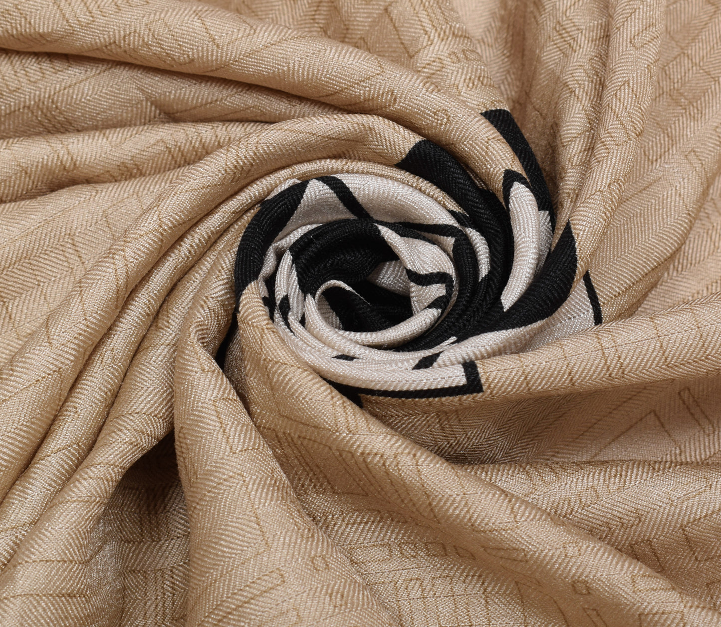 Sushila Vintage Light Brown Dupatta Blend Silk Printed Long Stole Veil Scarves
