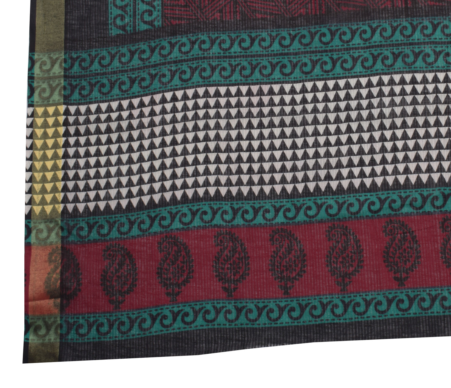 Sushila Vintage Indian Dupatta 100% Pure Cotton Printed Long Stole Veil Hijab