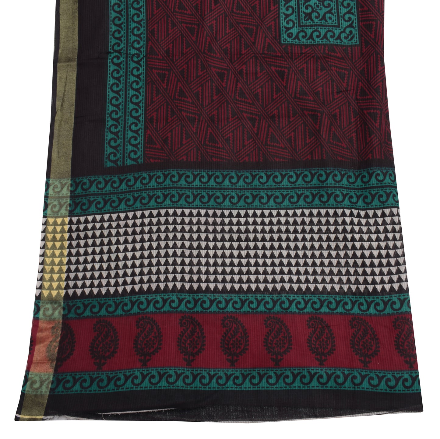 Sushila Vintage Indian Dupatta 100% Pure Cotton Printed Long Stole Veil Hijab