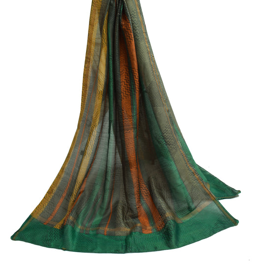 Sushila Vintage Indian Dupatta Pure Cotton Printed Long Stole Veil Hijab