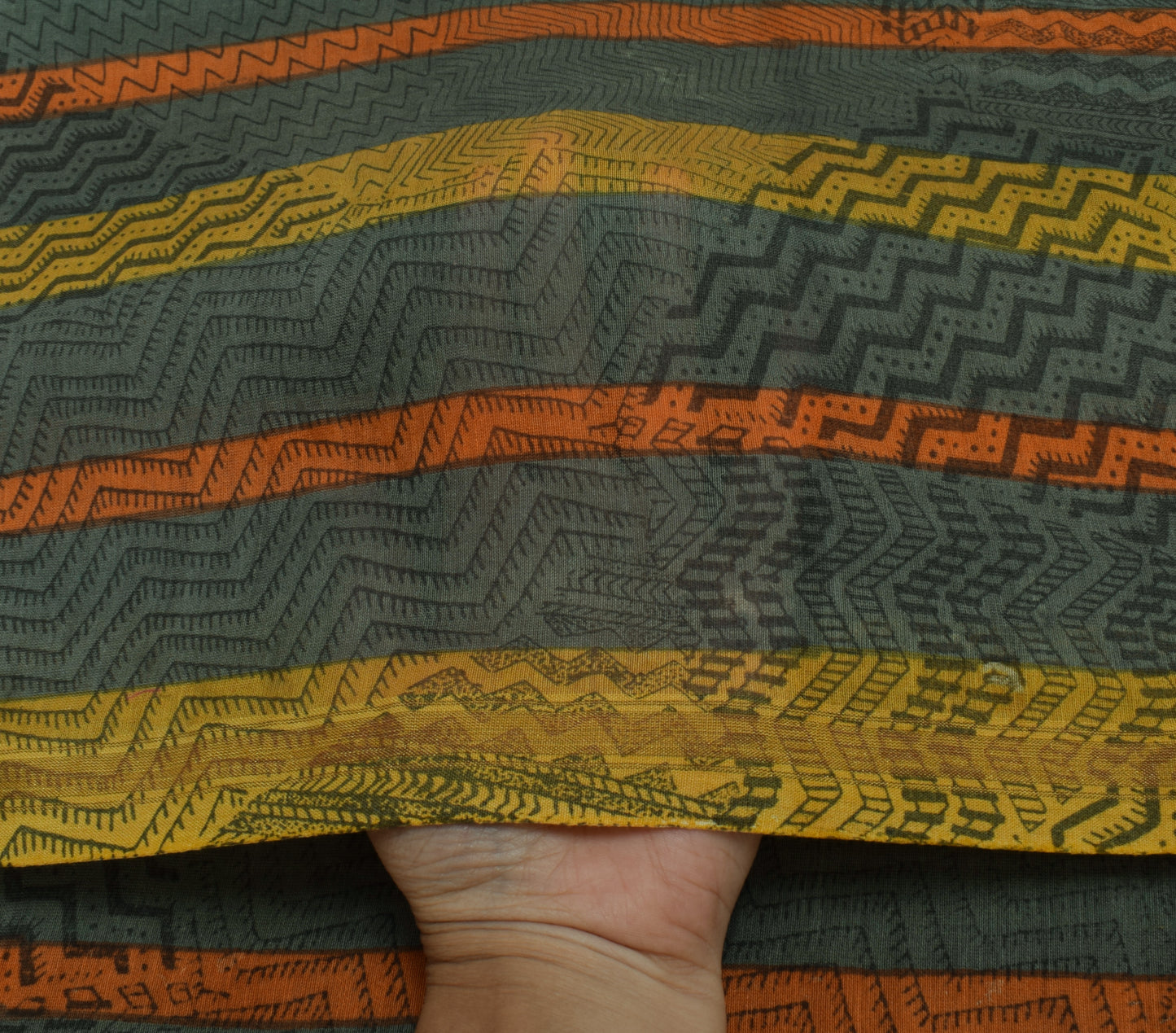 Sushila Vintage Indian Dupatta Pure Cotton Printed Long Stole Veil Hijab