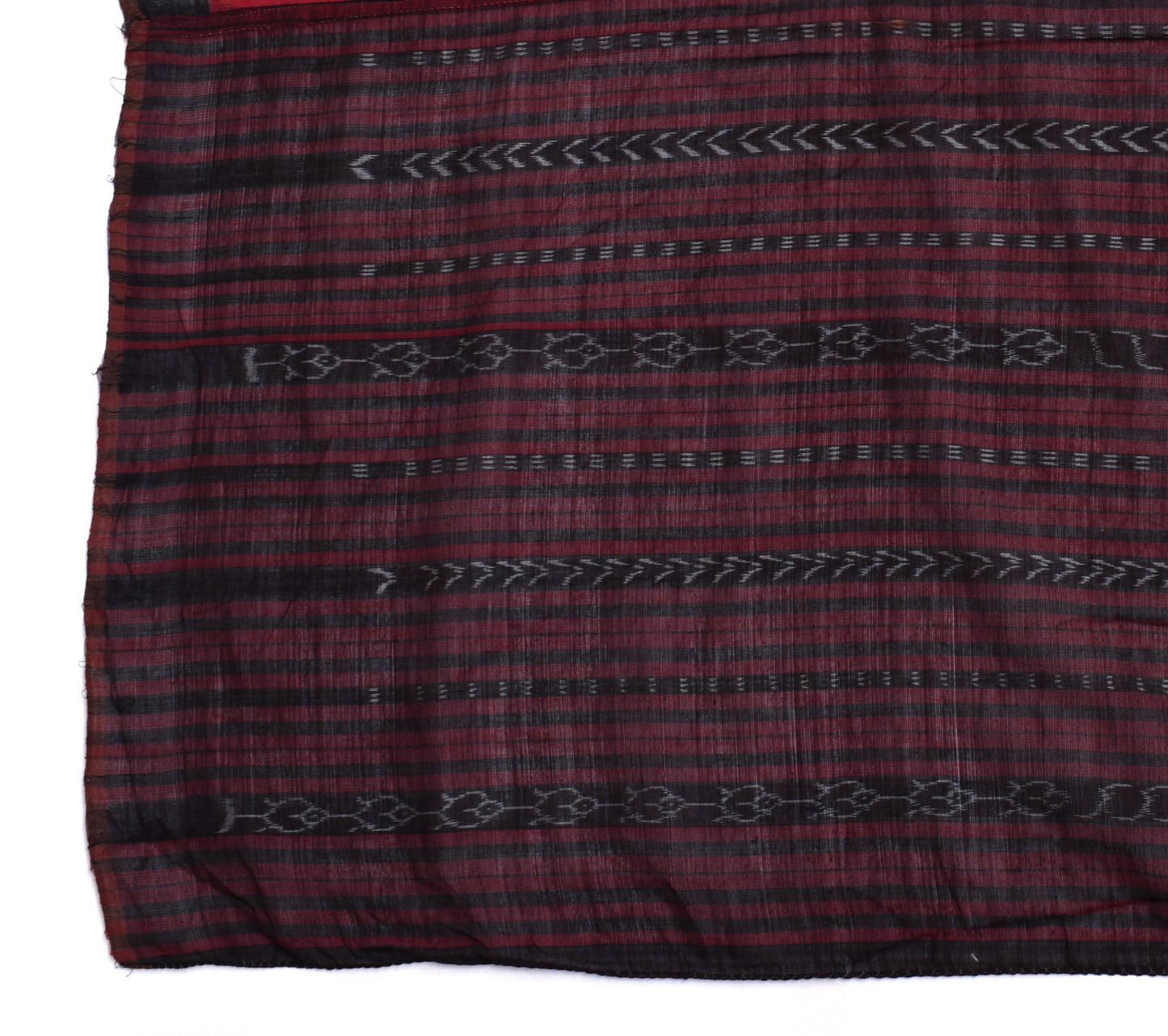 Sushila Vintage Indian Red Dupatta 100% Pure Cotton Woven Patola Long Stole