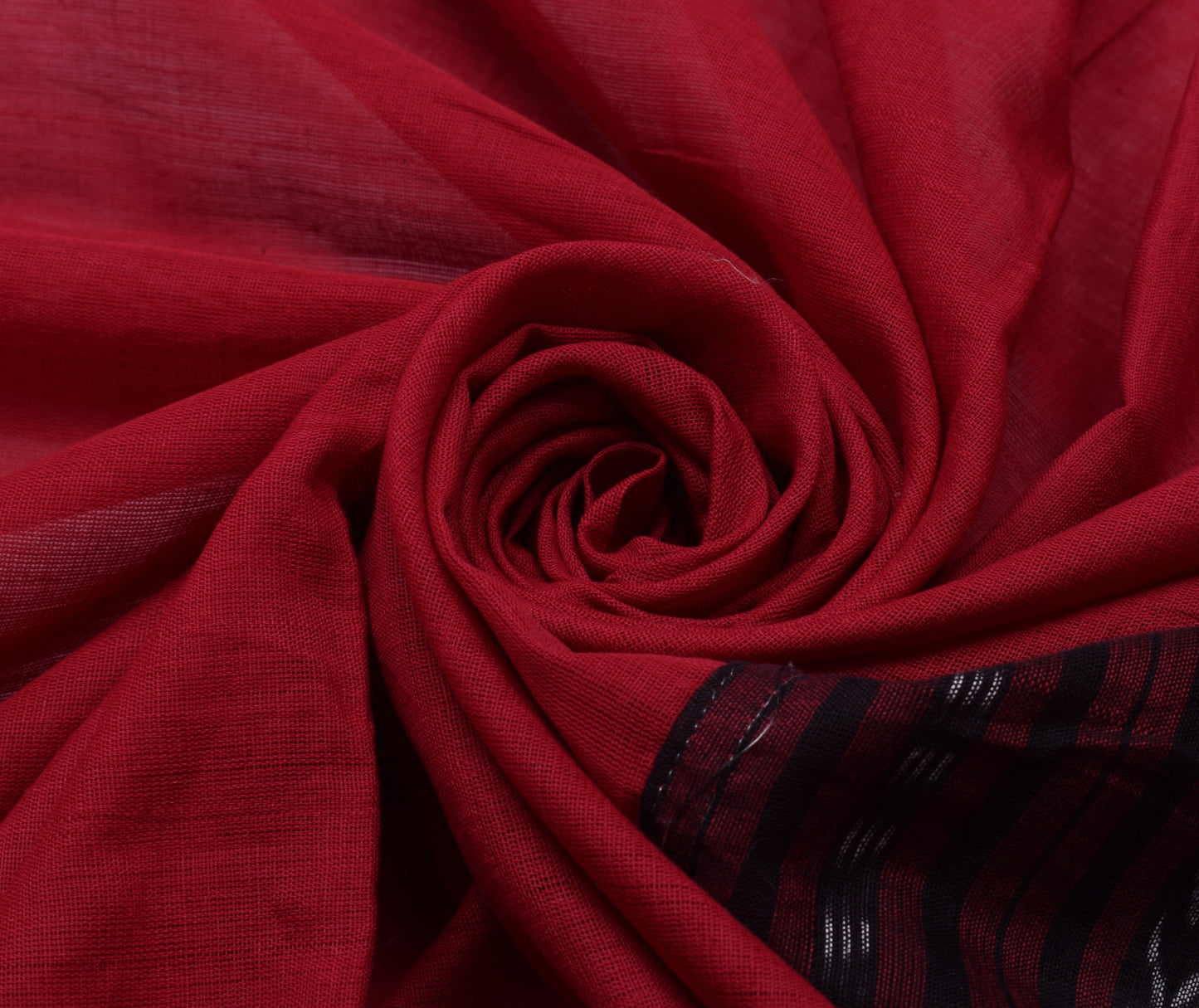 Sushila Vintage Indian Red Dupatta 100% Pure Cotton Woven Patola Long Stole