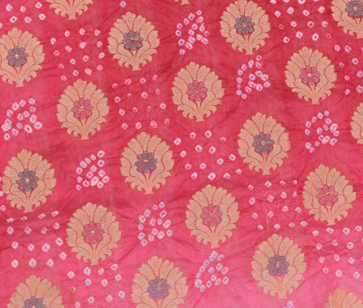 Sushila Vintage Pink Dupatta Blend Cotton Bandhani Printed & Woven Long Stole