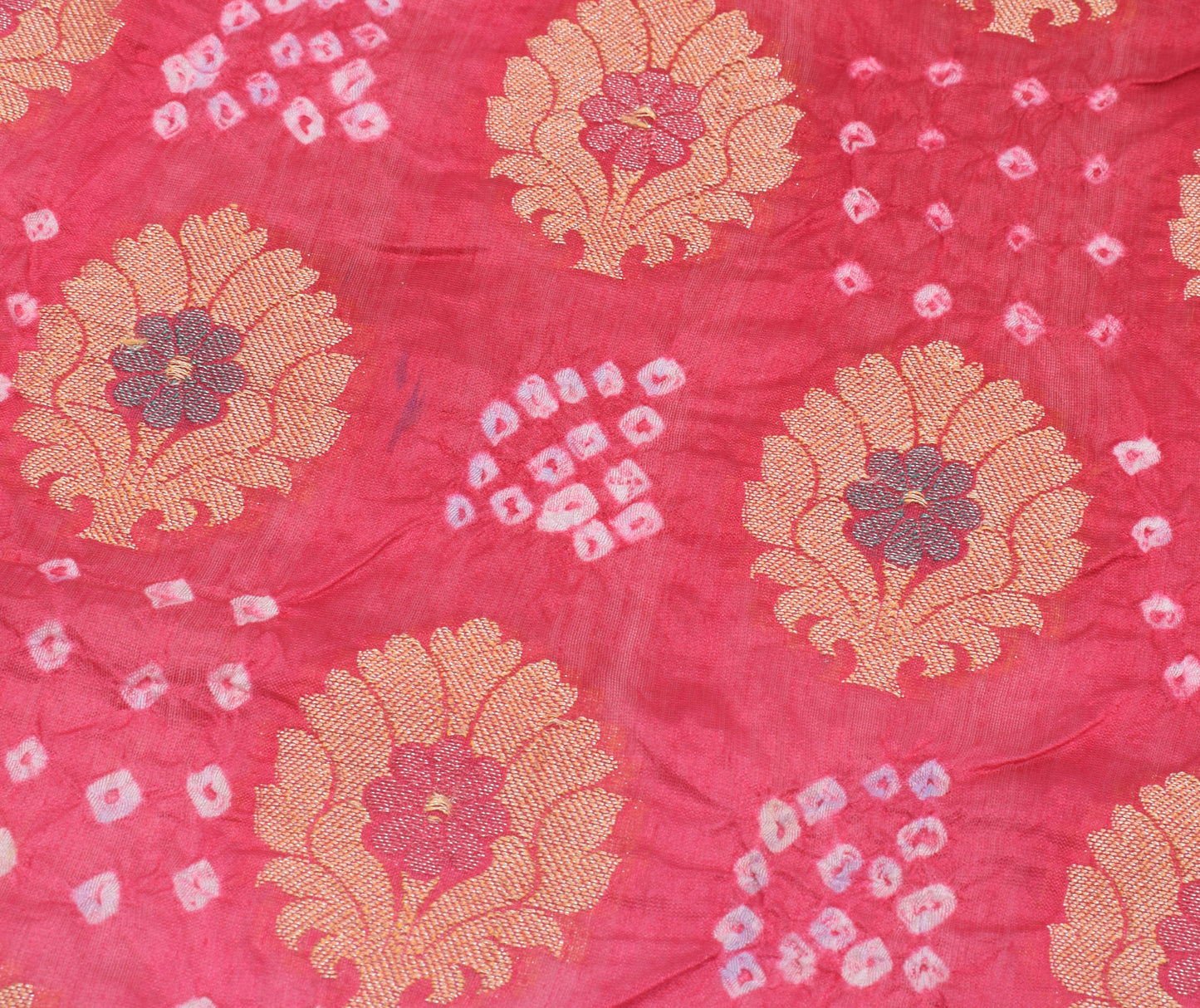 Sushila Vintage Pink Dupatta Blend Cotton Bandhani Printed & Woven Long Stole