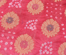 Sushila Vintage Pink Dupatta Blend Cotton Bandhani Printed & Woven Long Stole