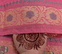 Sushila Vintage Pink Dupatta Blend Cotton Bandhani Printed & Woven Long Stole