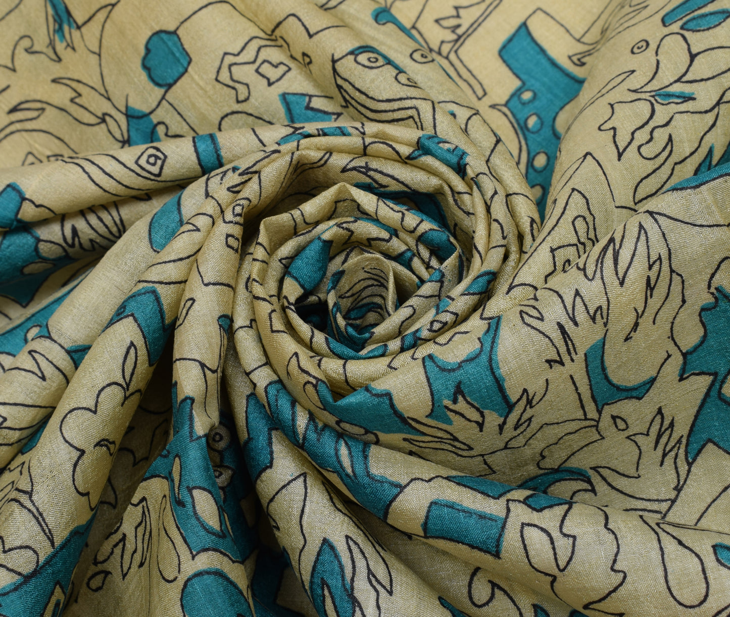 Sushila Vintage Indian Cream Dupatta 100% Pure Silk Printed Long Stole Hijab