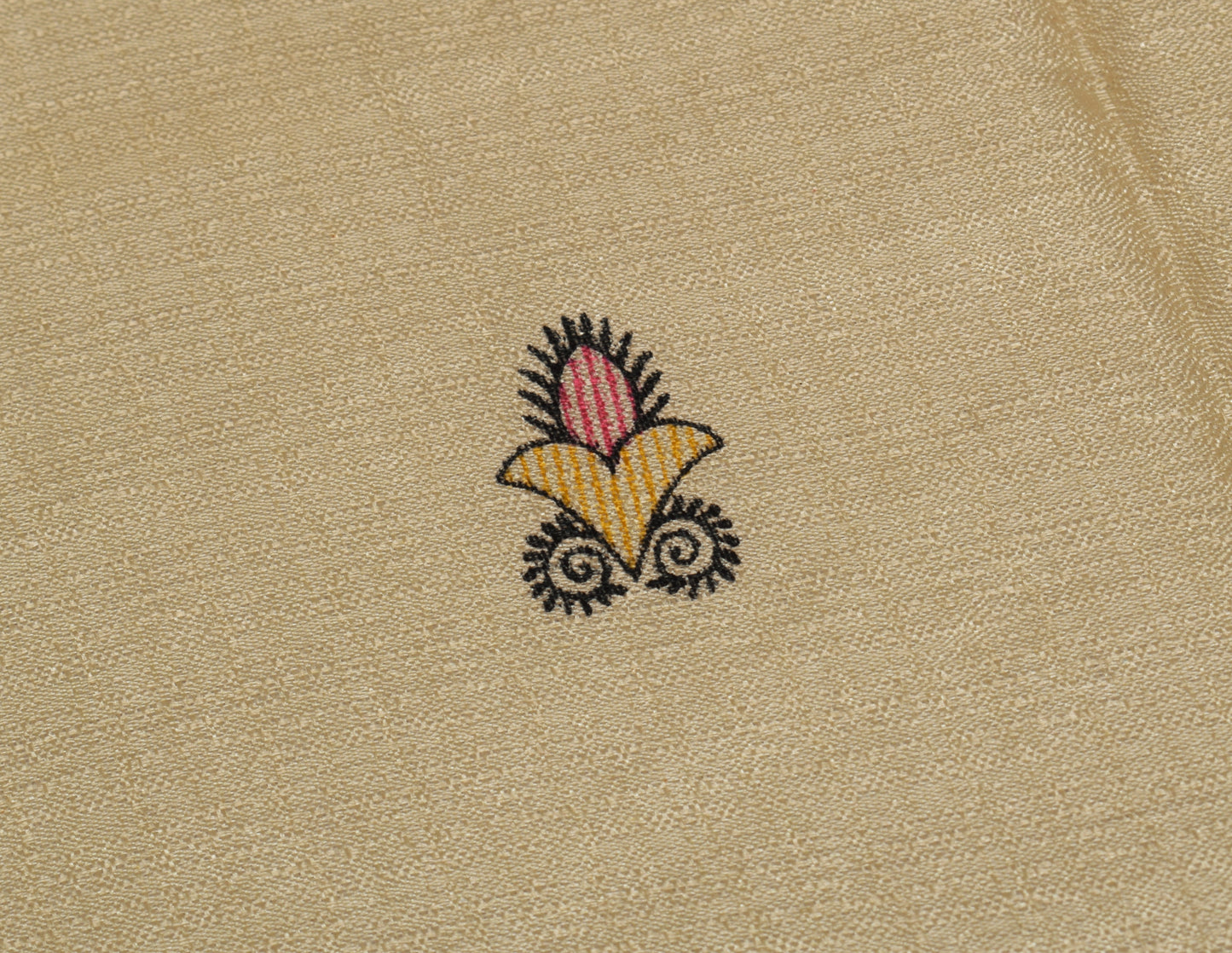 Sushila Vintage Light Brown Dupatta Blend Silk Madhubani Printed Long Stole Veil
