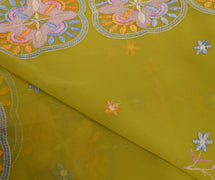 Sushila Vintage Green Dupatta Blend Georgette Silk Embroidered Long Stole Veil