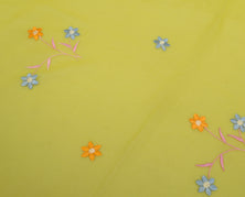 Sushila Vintage Green Dupatta Blend Georgette Silk Embroidered Long Stole Veil