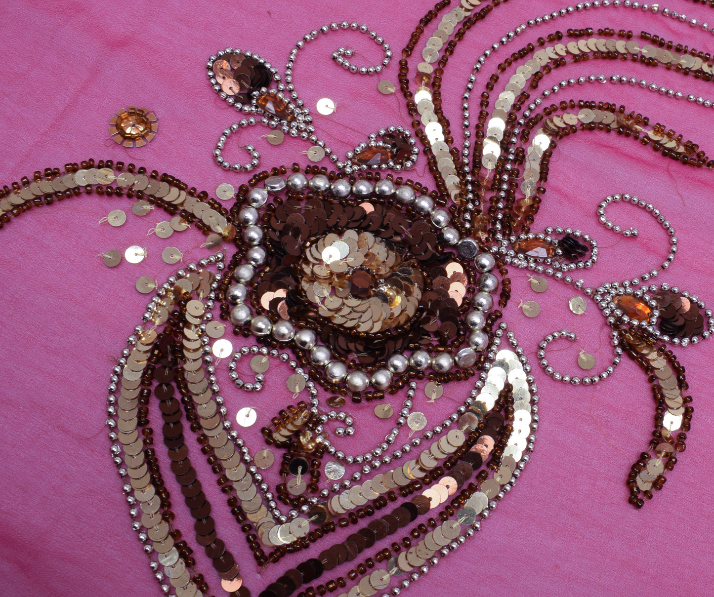 Sushila Vintage Indian Dupatta Blend Georgette Silk Embroidered Long Stole