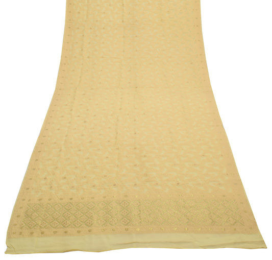 Sushila Vintage Green Dupatta Pure Georgette Silk All Over Woven Long Stole