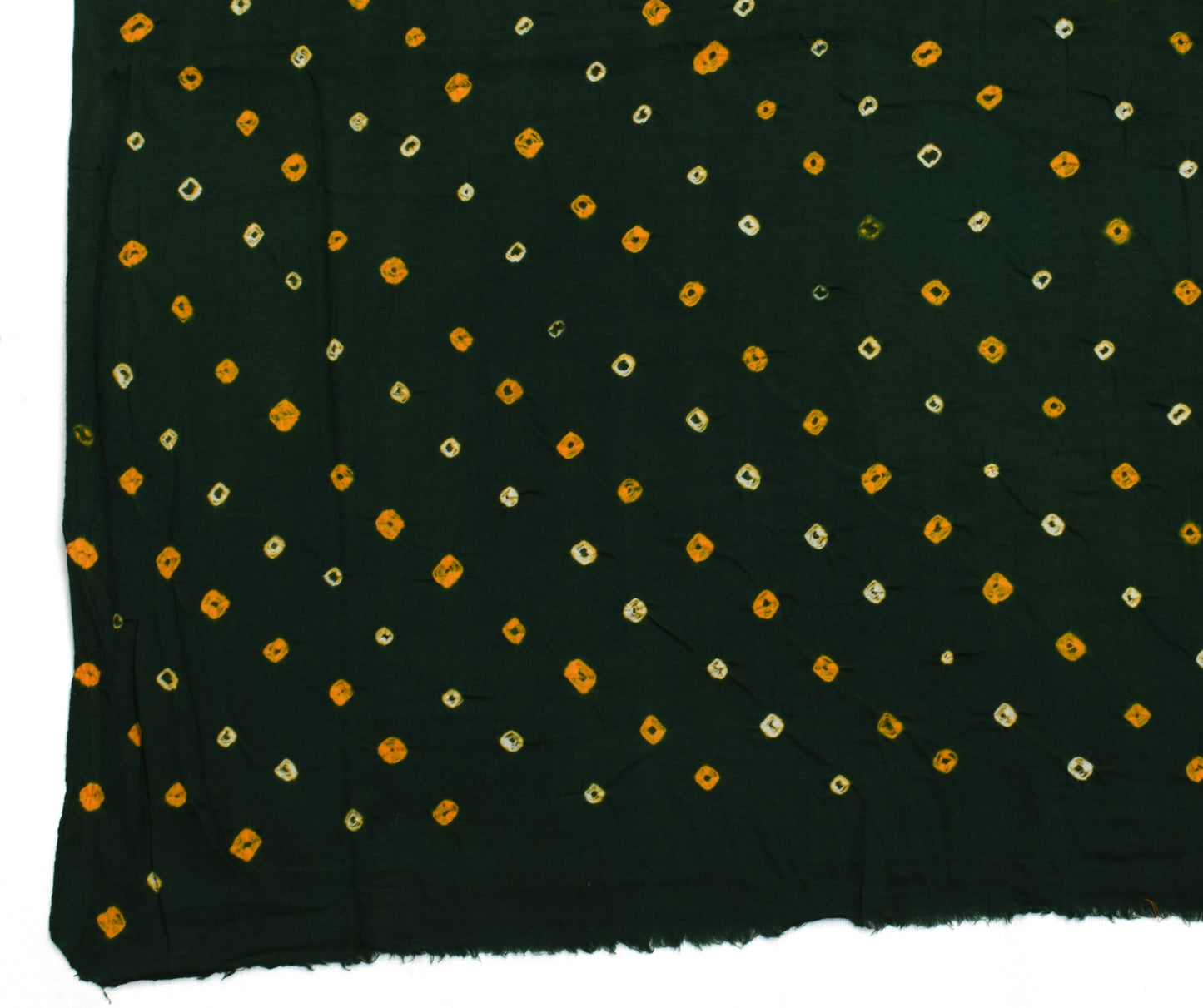 Sushila Vintage Dark Green Dupatta Pure Cotton Bandhani Printed Long Stole Veil