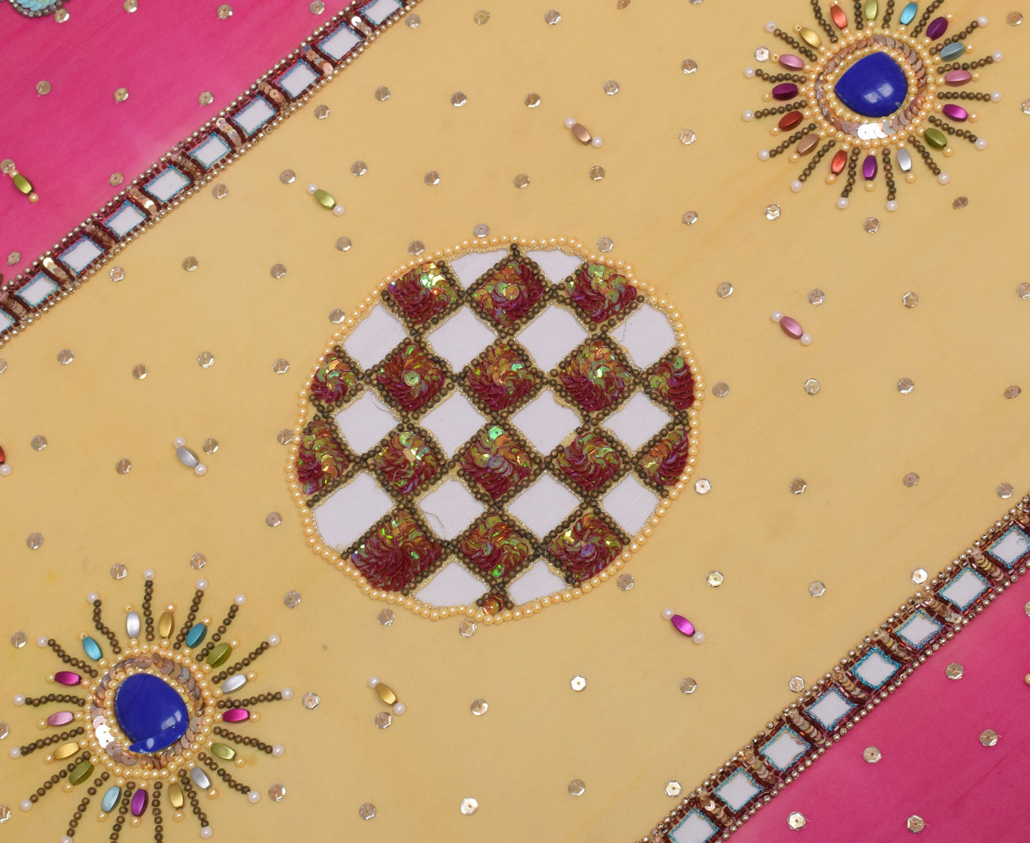 Sushila Vintage Indian Dupatta Blend Georgette Silk Embroidered Long Stole Veil