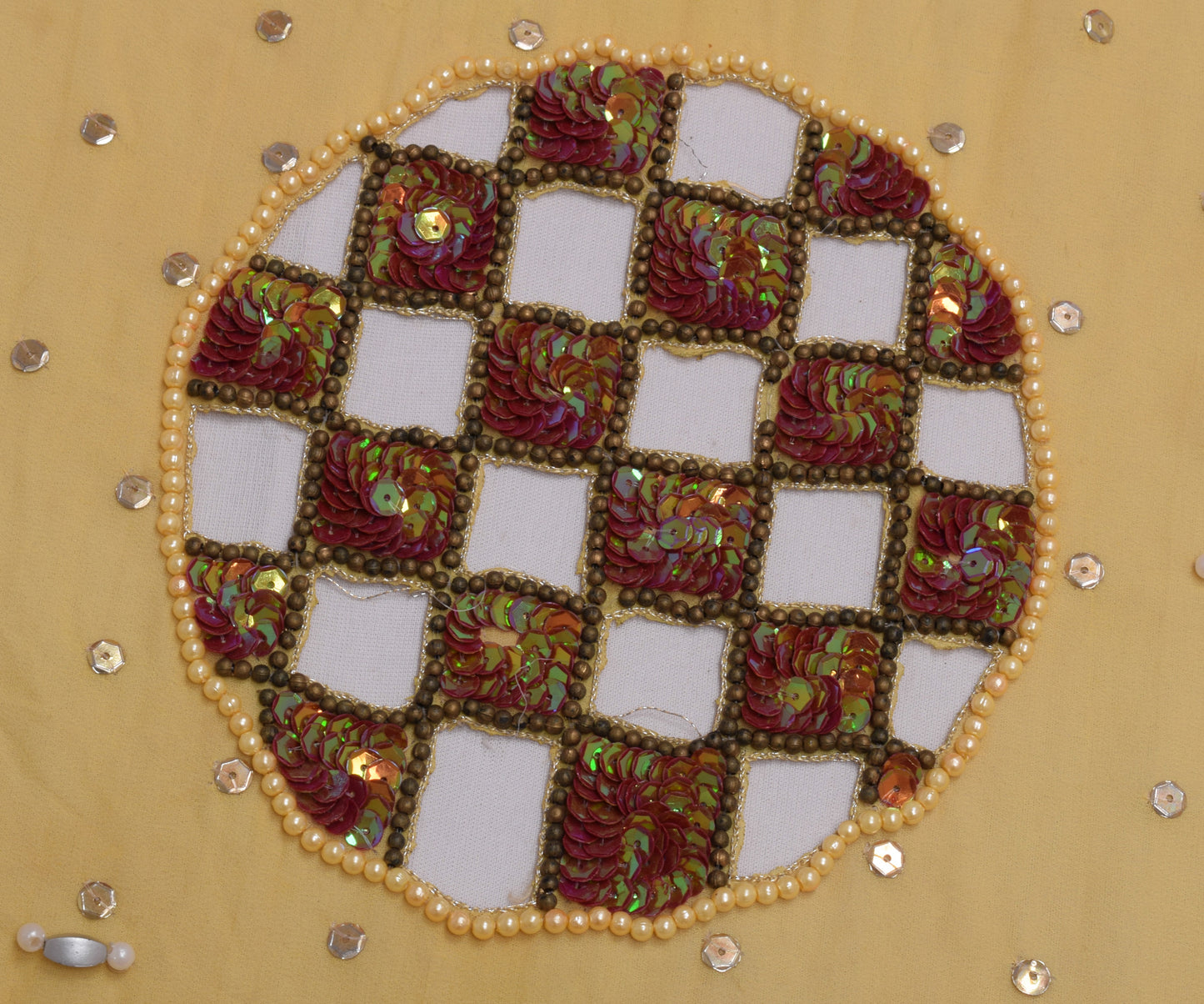 Sushila Vintage Indian Dupatta Blend Georgette Silk Embroidered Long Stole Veil