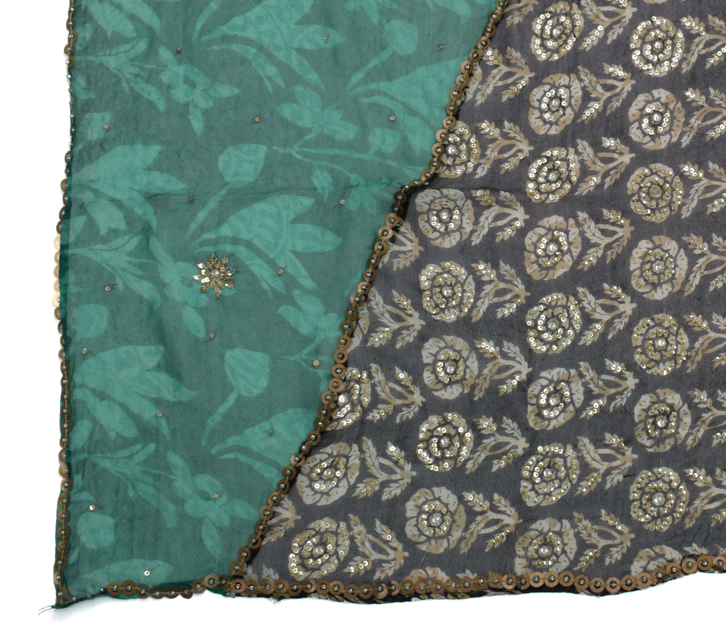 Sushila Vintage Indian Dupatta Pure Georgette Silk Printed Long Stole Scarves