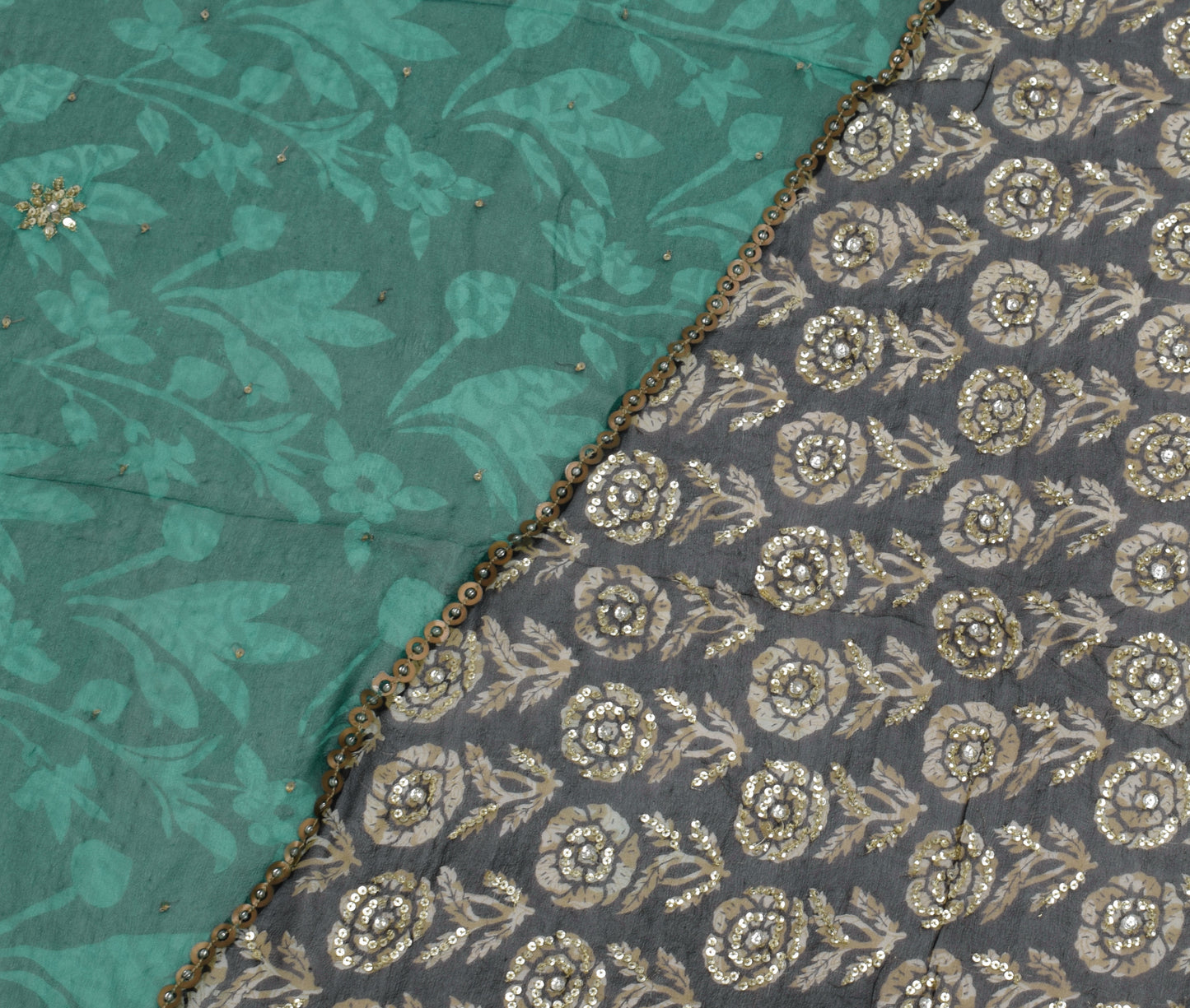 Sushila Vintage Indian Dupatta Pure Georgette Silk Printed Long Stole Scarves