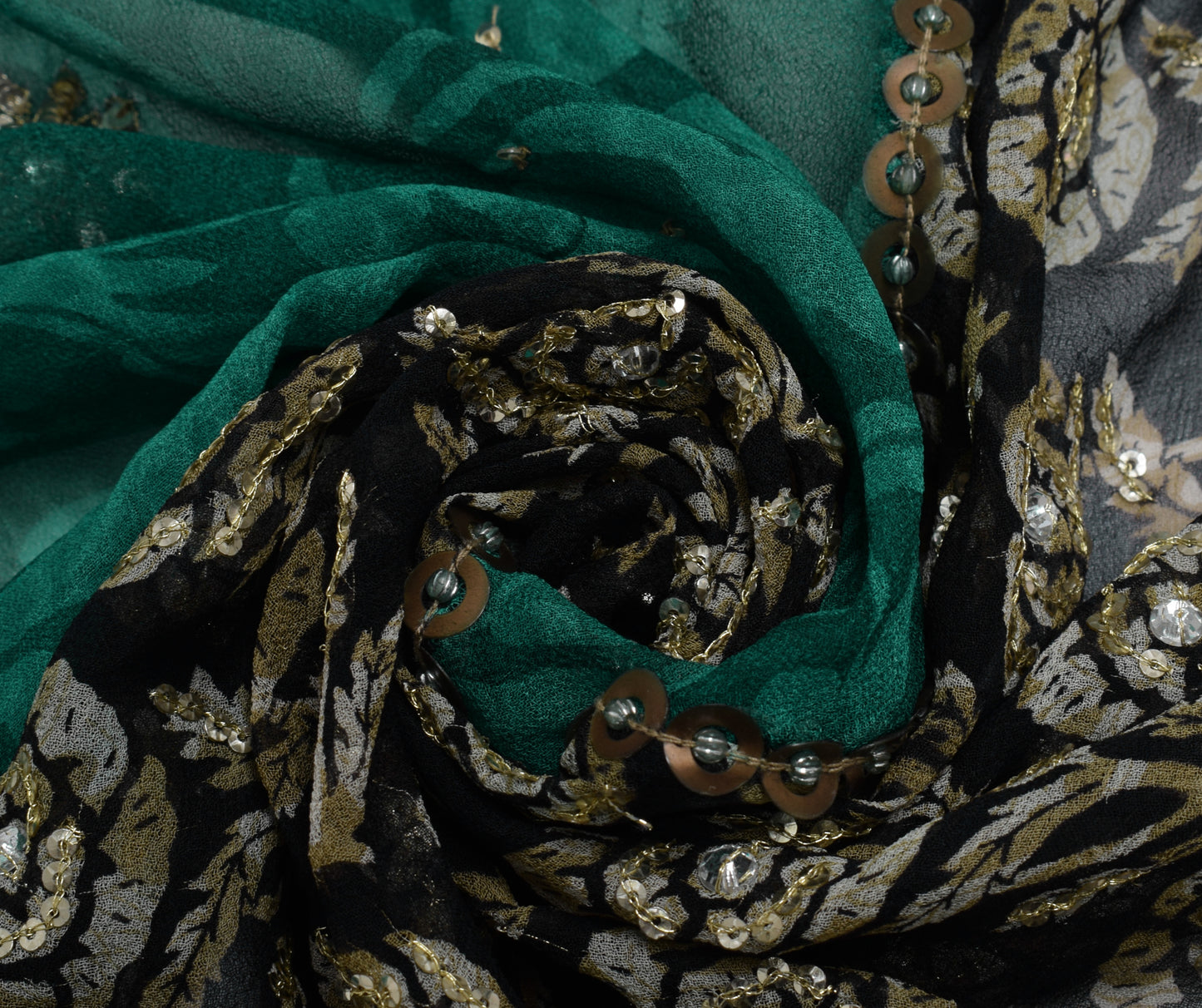 Sushila Vintage Indian Dupatta Pure Georgette Silk Printed Long Stole Scarves