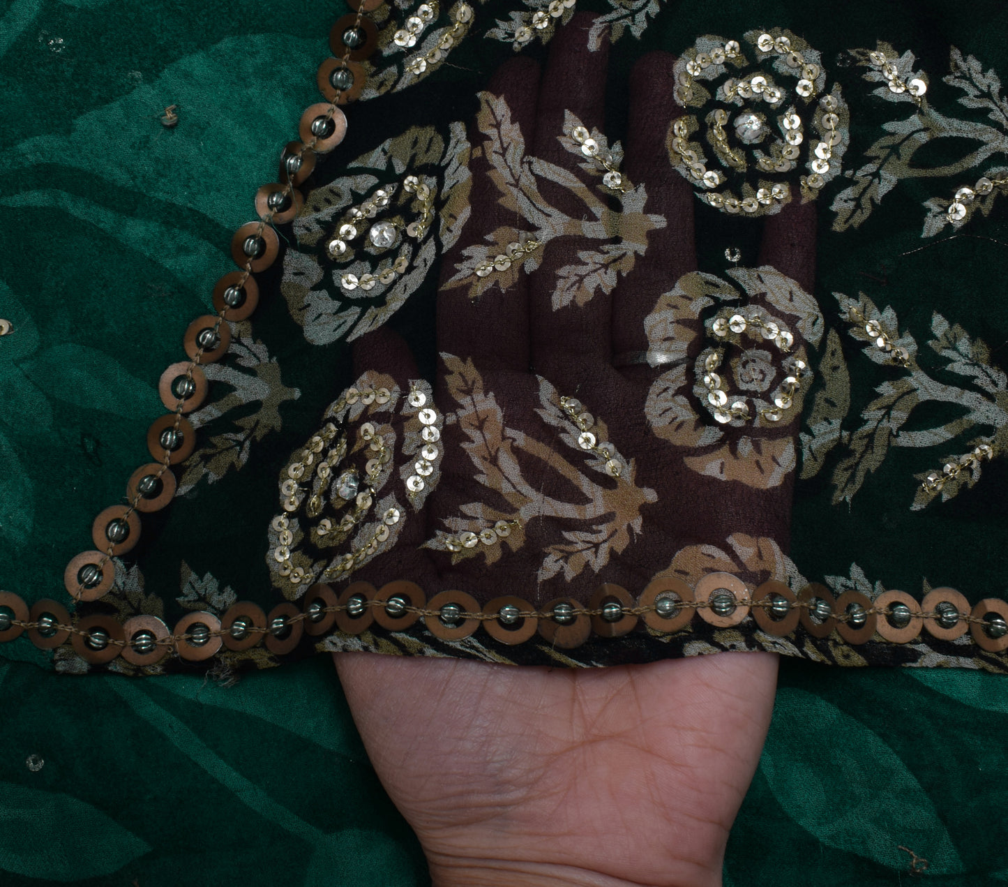 Sushila Vintage Indian Dupatta Pure Georgette Silk Printed Long Stole Scarves