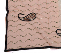 Sushila Vintage Indian Dupatta Net Mesh Embroidered Long Stole Scarves Veil