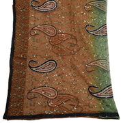 Sushila Vintage Indian Dupatta Net Mesh Embroidered Long Stole Scarves Veil