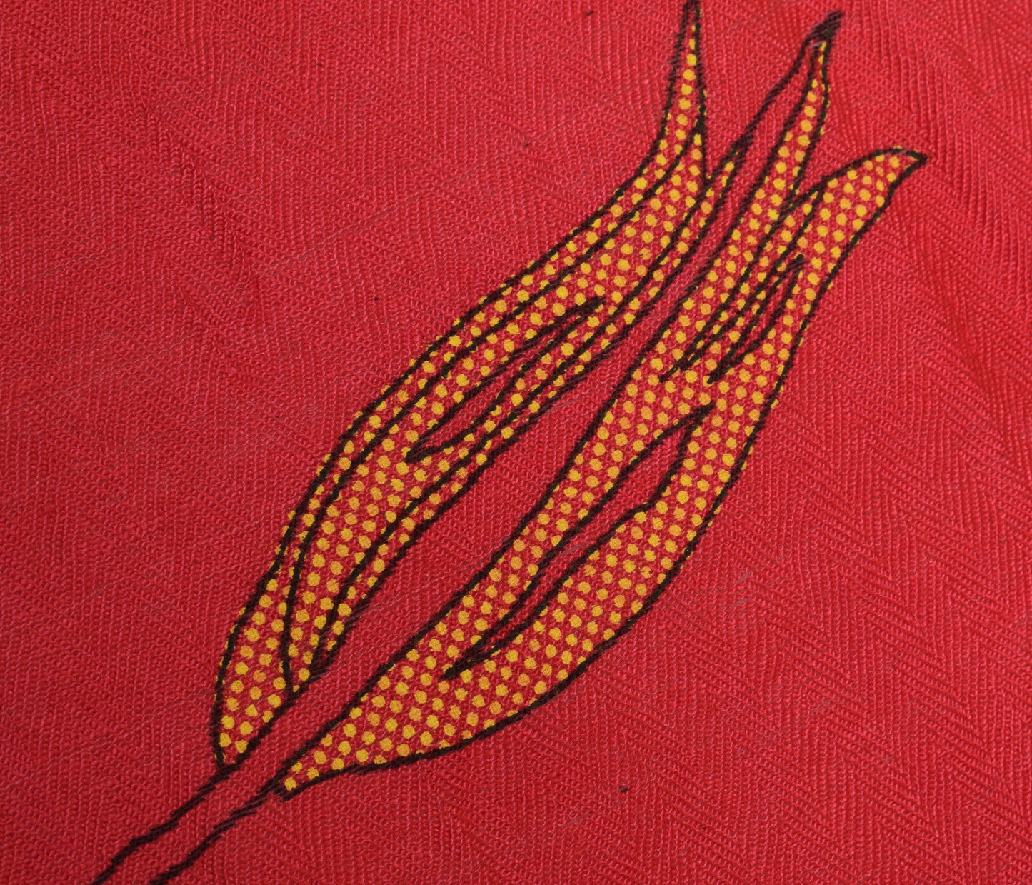 Sushila Vintage Red Dupatta Blend Woolen Printed & Woven Long Stole Hijab Veil