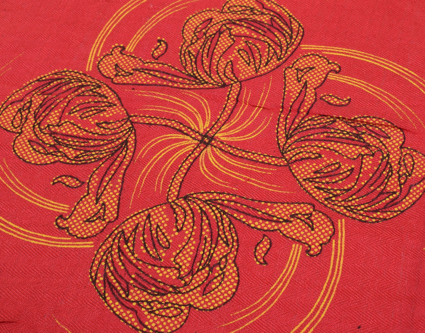 Sushila Vintage Red Dupatta Blend Woolen Printed & Woven Long Stole Hijab Veil