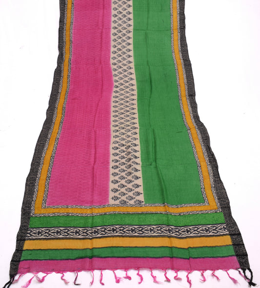 Sushila Vintage Indian Dupatta 100% Pure Woolen Self Woven Long Stole Hijab Veil