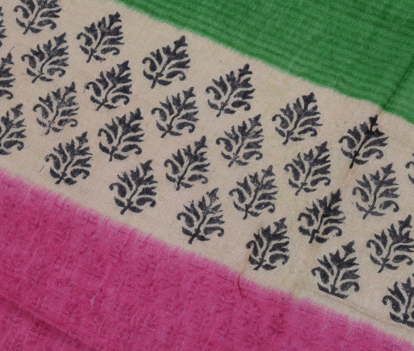 Sushila Vintage Indian Dupatta 100% Pure Woolen Self Woven Long Stole Hijab Veil