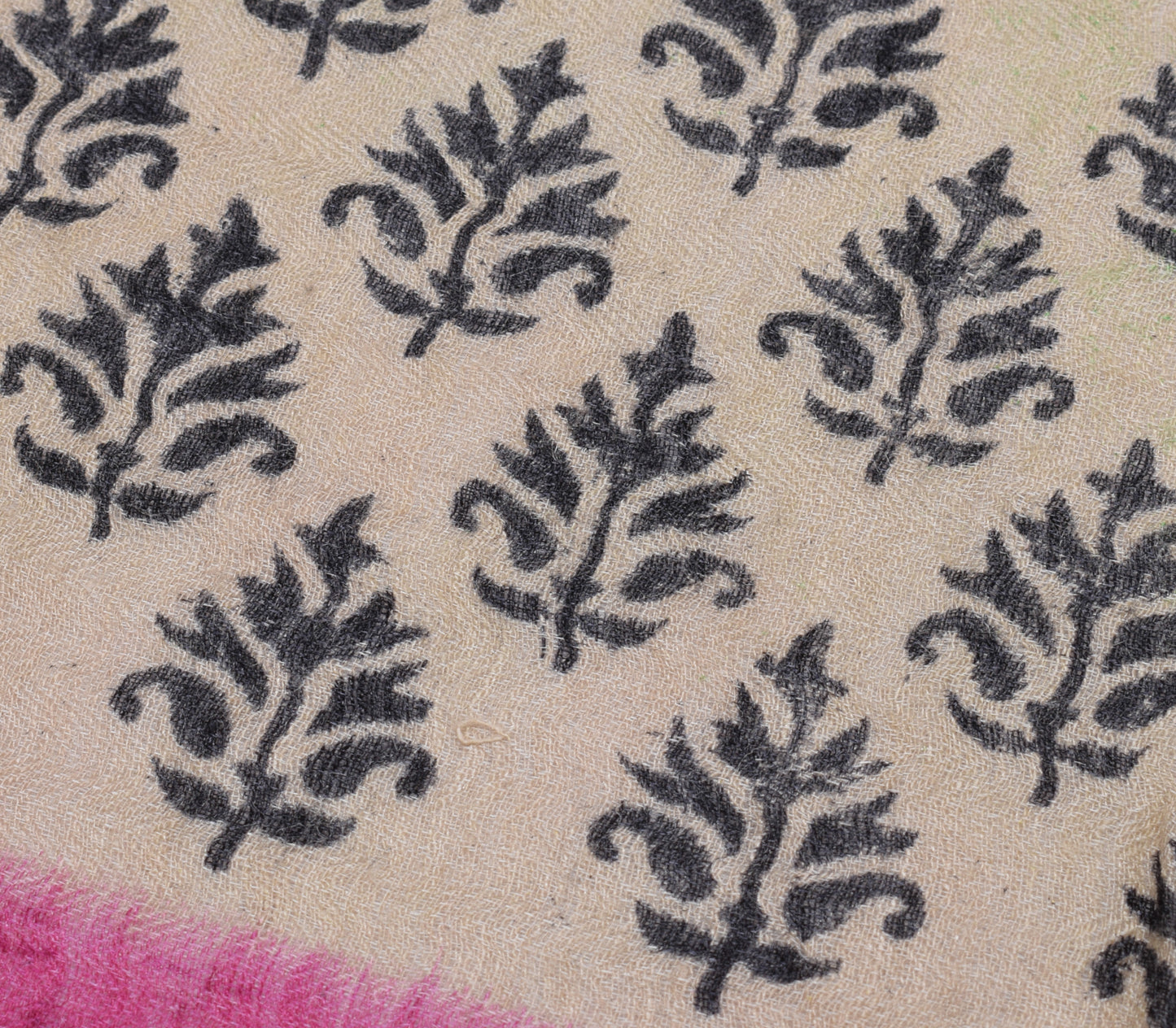 Sushila Vintage Indian Dupatta 100% Pure Woolen Self Woven Long Stole Hijab Veil