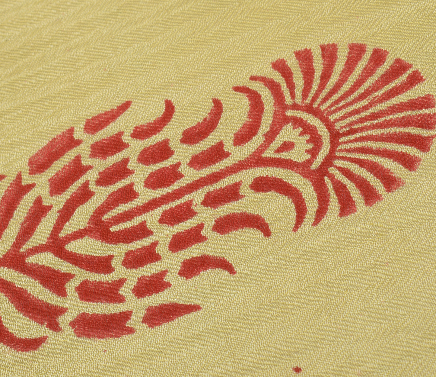 Sushila Vintage Light Green Dupatta Pure Woolen Printed & Woven Long Stole Hijab