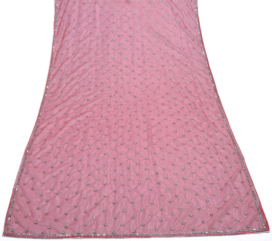 Sushila Vintage Indian Dupatta Net Mesh Beaded Long Stole Veil Scarves Wrap