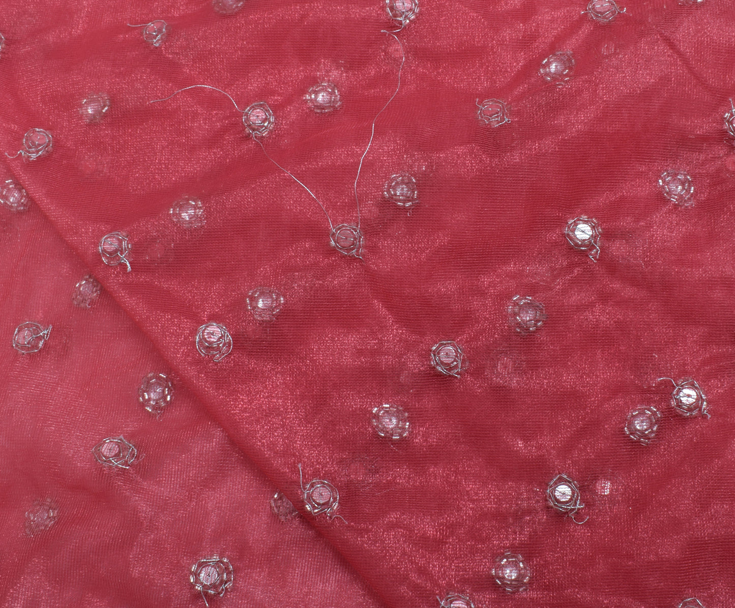 Sushila Vintage Indian Dupatta Net Mesh Beaded Long Stole Veil Scarves Wrap