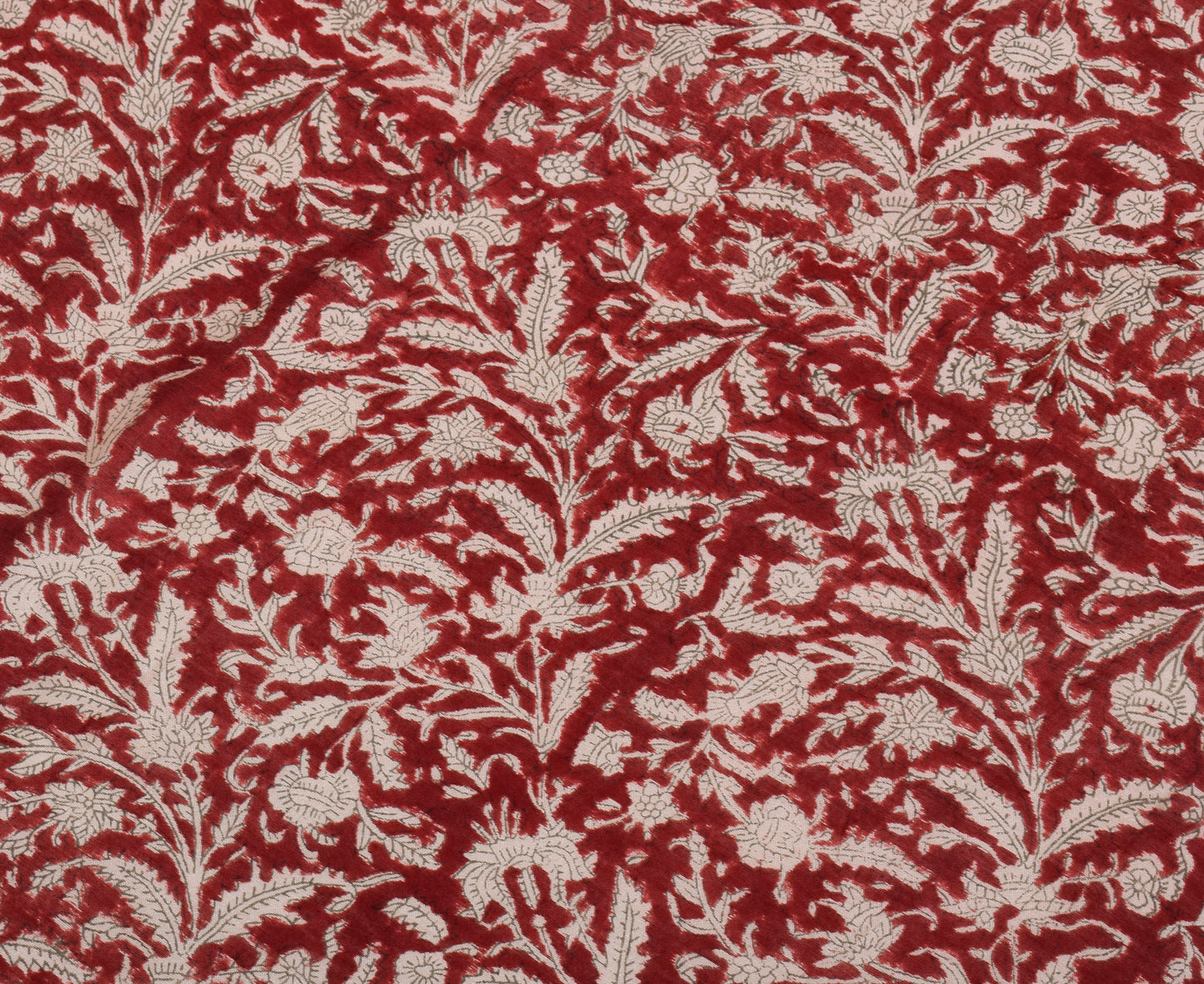 Sushila Vintage Red Dupatta 100% Pure Cotton Ajrakh Printed Long Stole Veil Weap