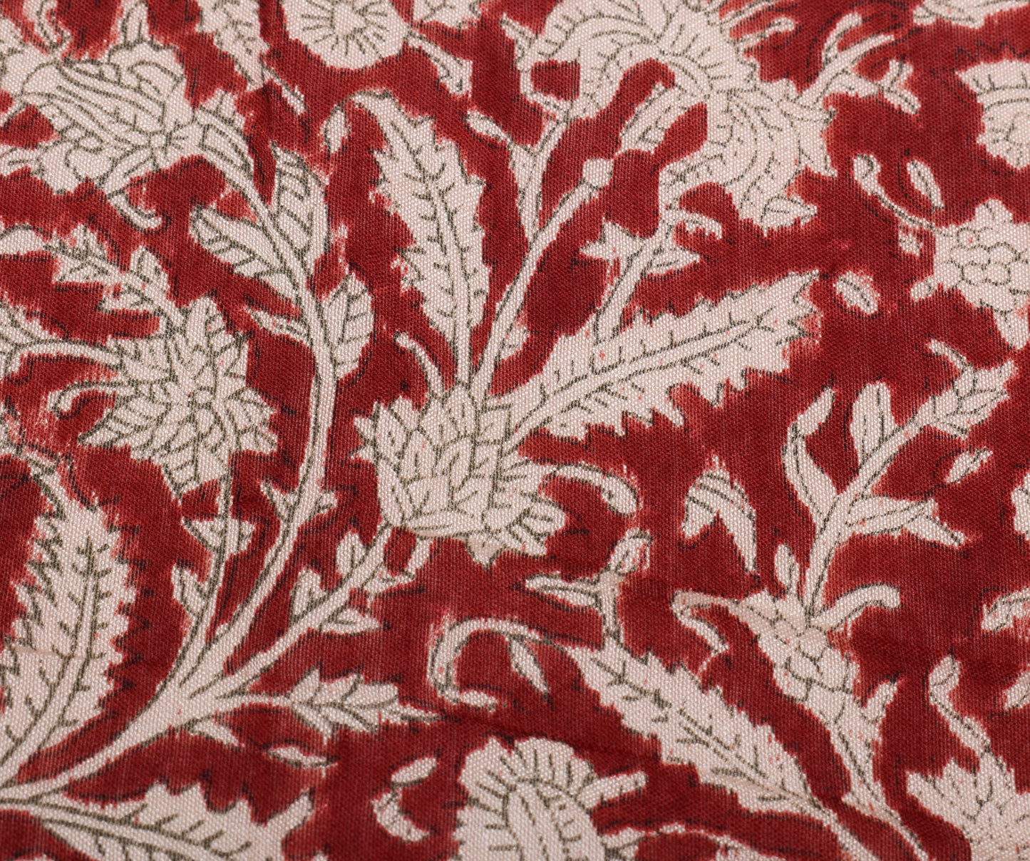 Sushila Vintage Red Dupatta 100% Pure Cotton Ajrakh Printed Long Stole Veil Weap