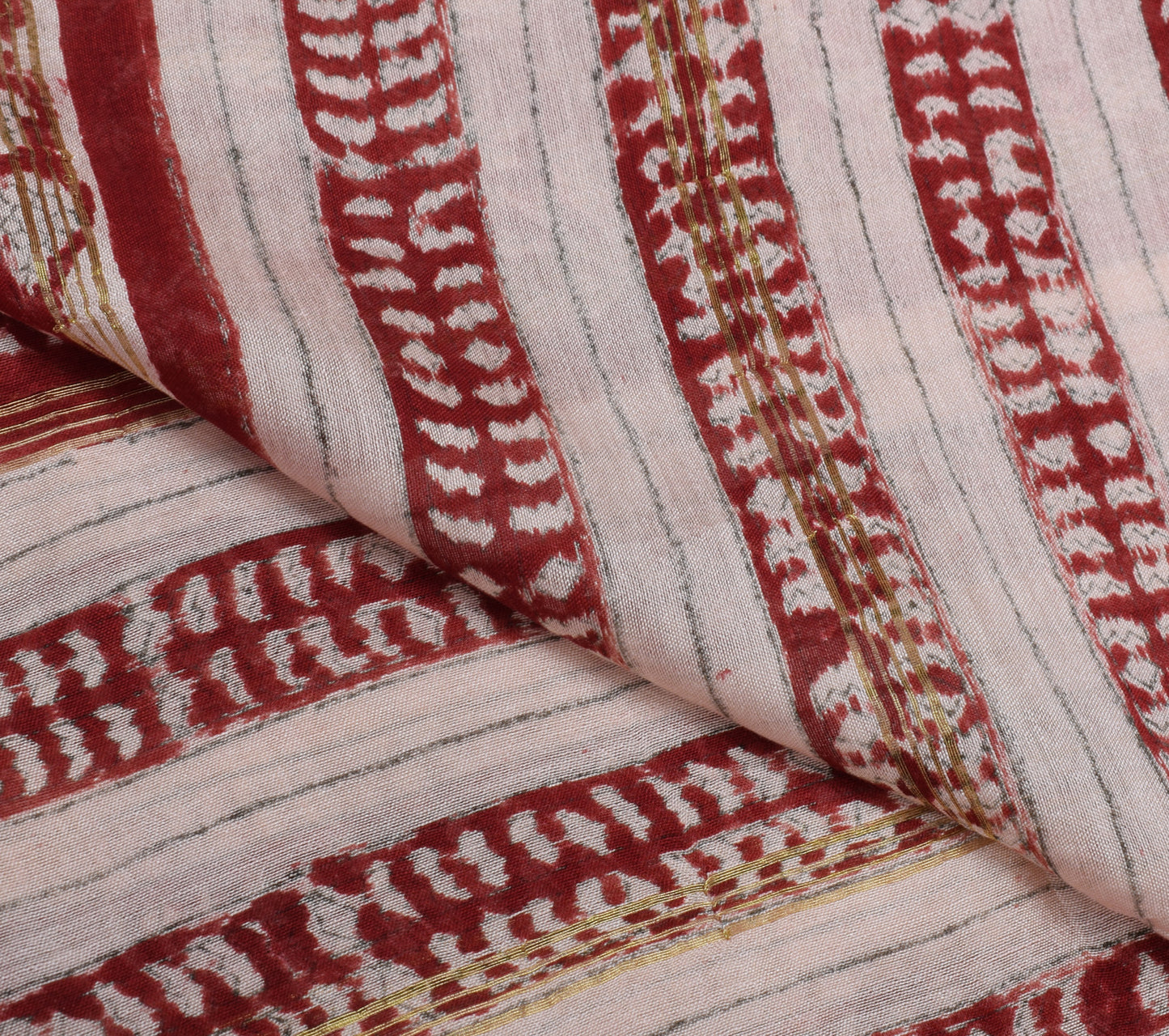 Sushila Vintage Red Dupatta 100% Pure Cotton Ajrakh Printed Long Stole Veil Weap