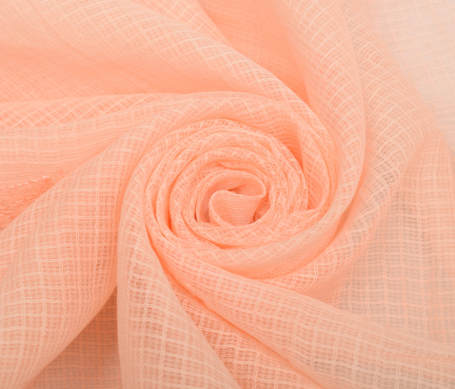 Sushila Vintage Peach Dupatta 100% Pure Cotton Chikankari Embroidered Long Stole