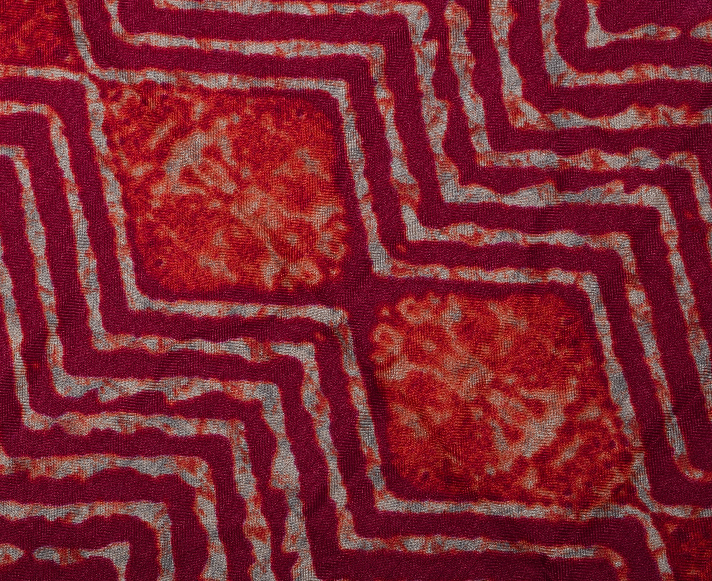 Sushila Vintage Maroon Indian Dupatta Blend Silk Printed Long Stole Veil Scarves
