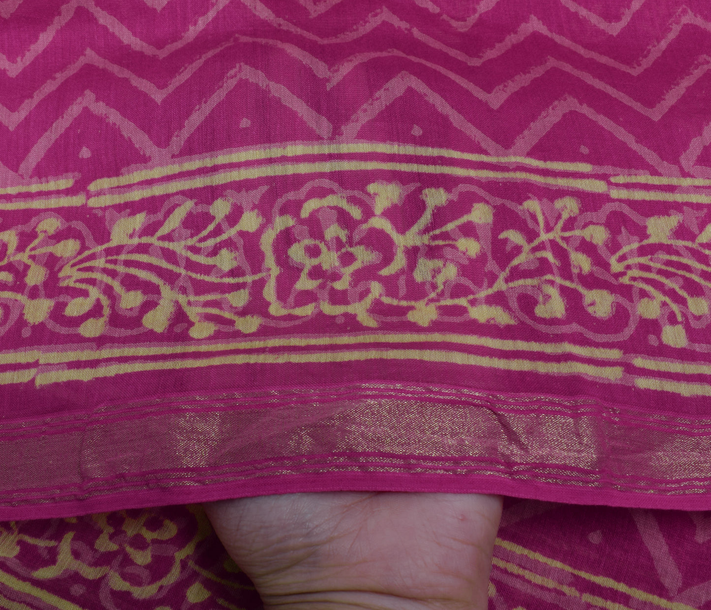 Sushila Vintage Pink Dupatta 100% Pure Cotton Hand Block Printed Long Stole Wrap
